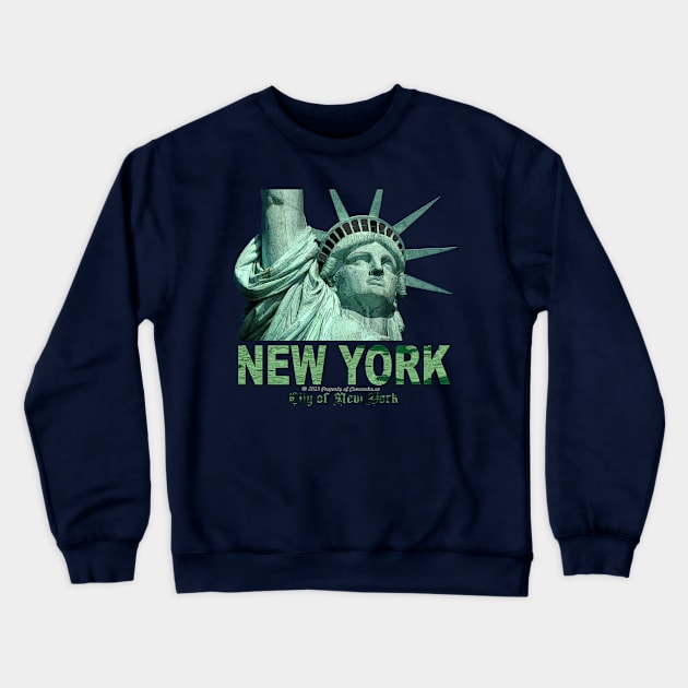 NEW YORK City Liberty - USA Crewneck Sweatshirt by comancha